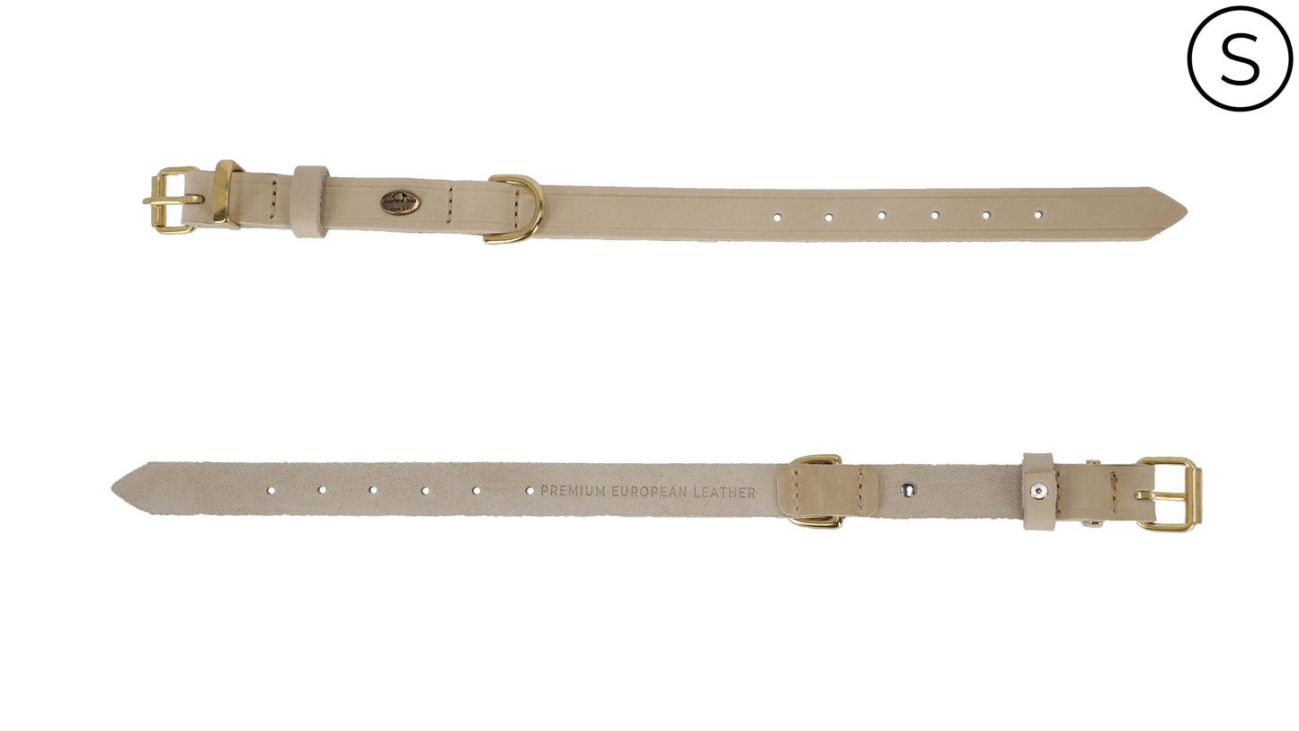 Classic Leather Dog Collar & Lead Set